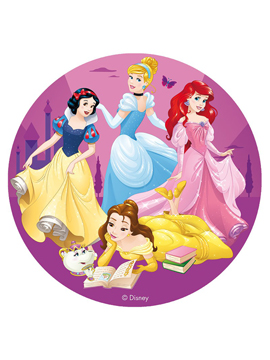 Disco de azúcar para tartas de las Princesas Disney de 16 cm