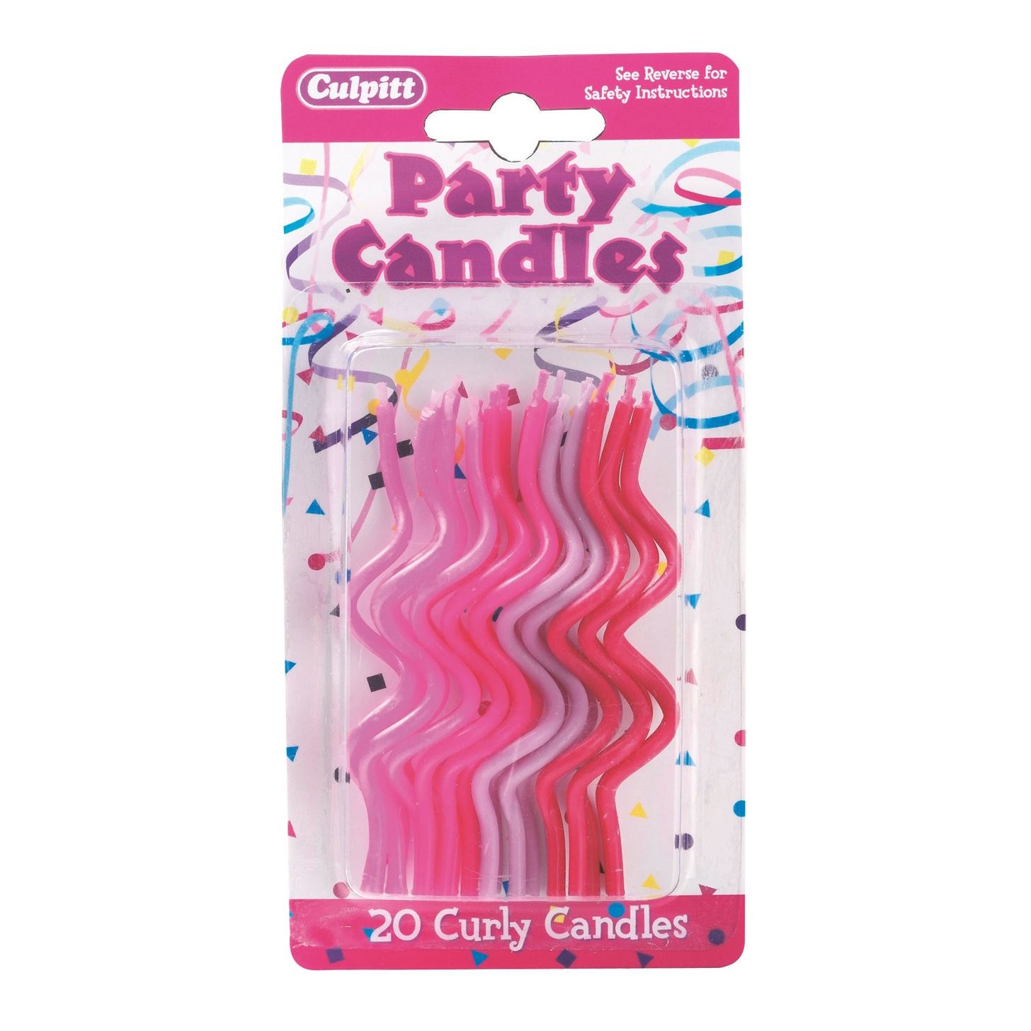 Velas Spaguetti Pink Curly