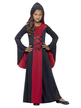 Disfraz Vampiresa Rojo y Negro Infantil