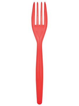 Juego de 20 tenedores de plástico en rojo