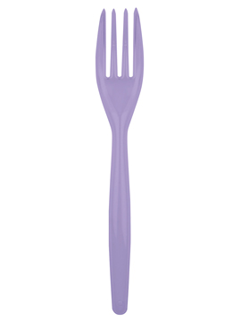 Juego de 20 tenedores de plástico en lila