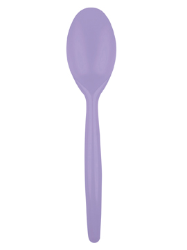 Juego de 20 cucharas de plástico en lila
