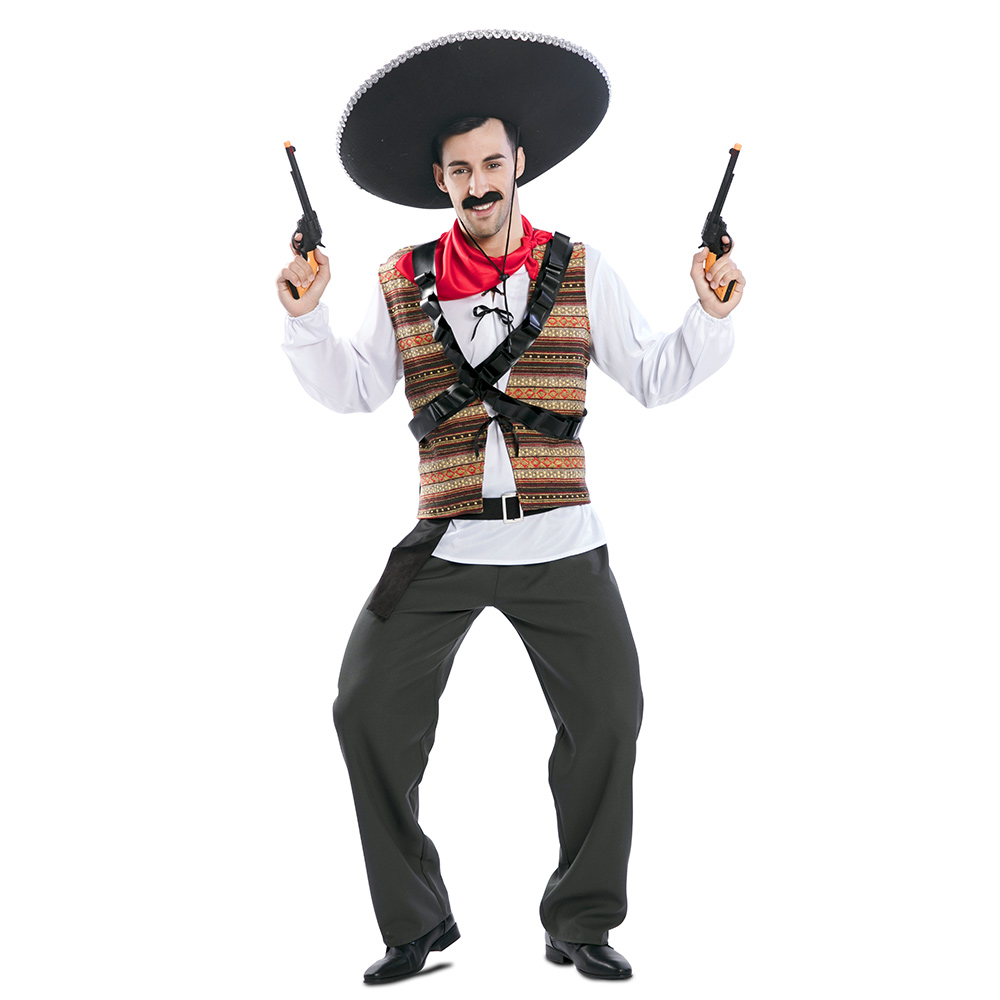 Sudor compañero viernes Disfraz Pistolero Mexicano Adulto】- ⭐Miles de Fiestas⭐ - 24 H ✓