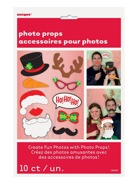 Accesorios para Photocall Navidad 10 Piezas
