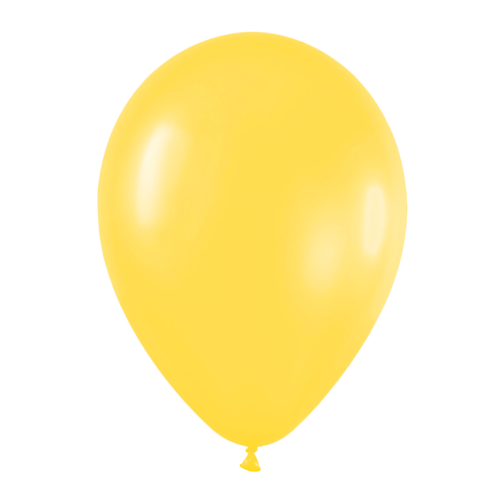 Pack de 10 globos amarillo cristal