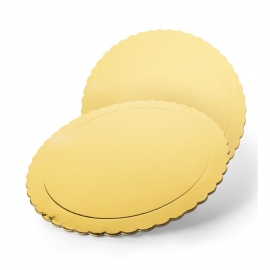 Bases cartón para tartas plata/oro 16 cm (3 uds)