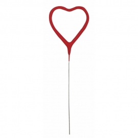 Bengala Corazón Rojo 18 cm