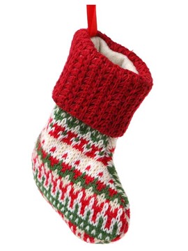 Bota de Navidad Decorativa Textil 12 cm