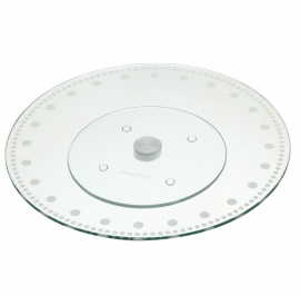 Base giratoria de Cristal para decorar y presentar tartas
