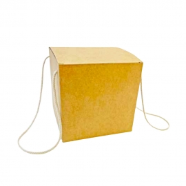 Caja para Panettone Kraft con Lazo 18,5 cm
