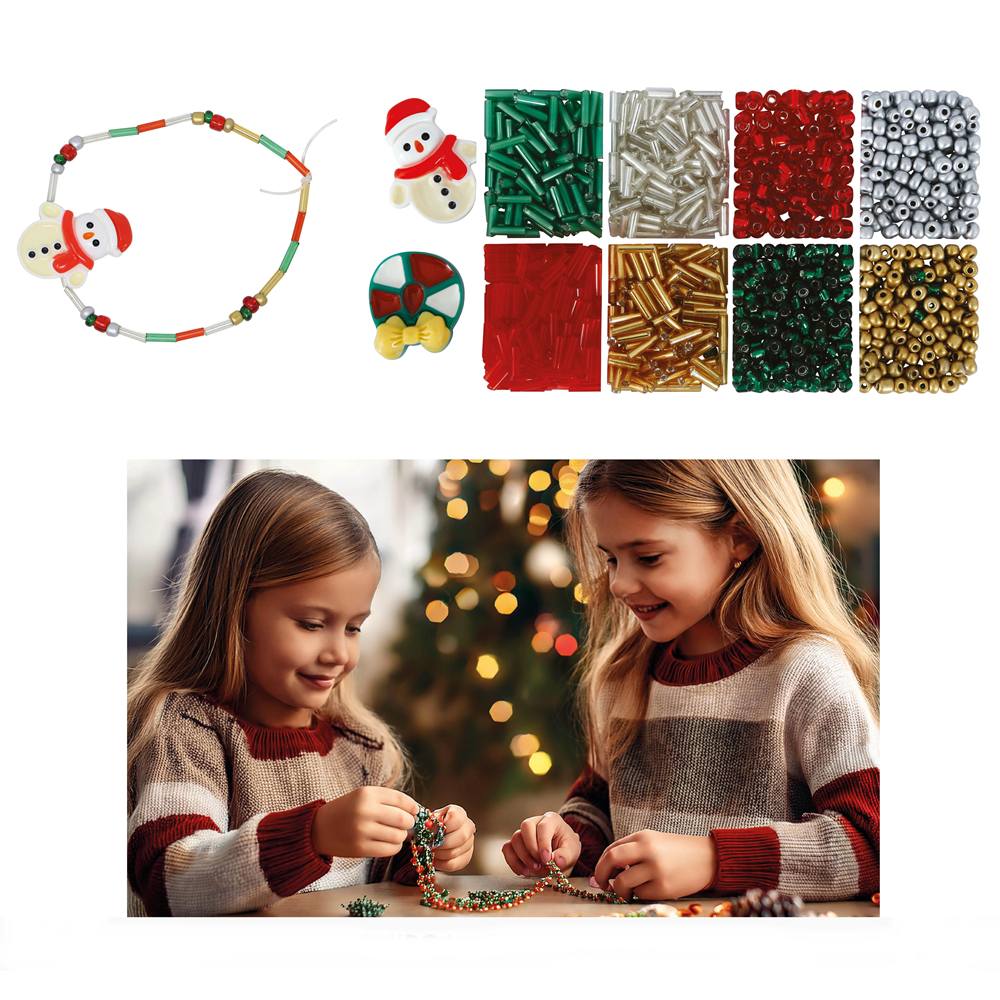 Caja de 1100 piezas para pulseras de Navidad – DIY