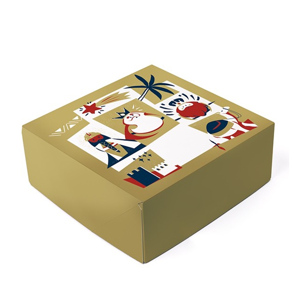 Caja para Roscón de Reyes Dorada 35 cm