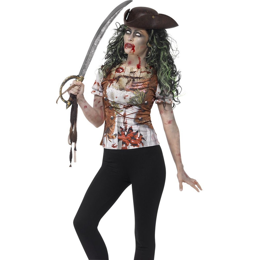 Camiseta Pirata Zombie Mujer