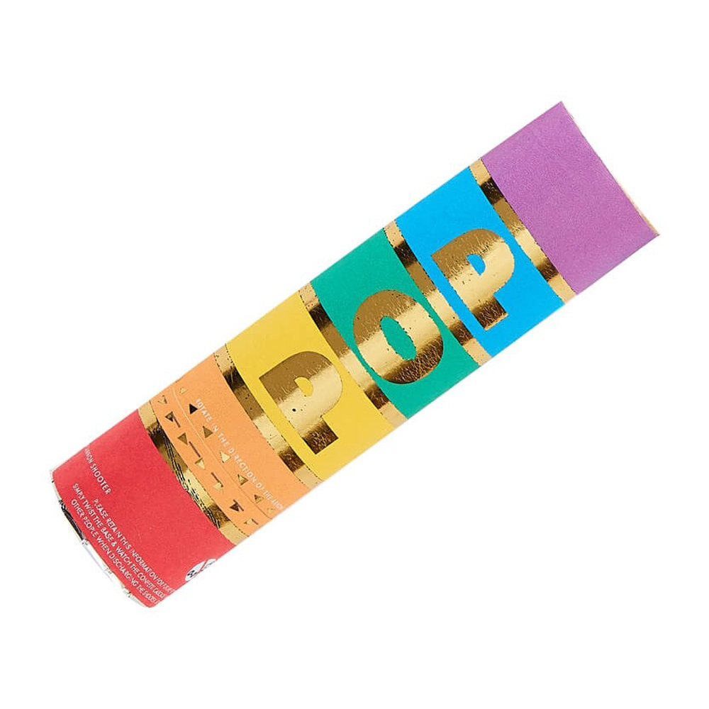 Cañón de confetti de papel multicolor de 15 cm x 4 cm