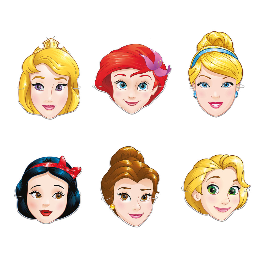 Set de 6 Caretas Princesas Disney