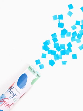 Cañón Confetti de Papel Azul 30 cm