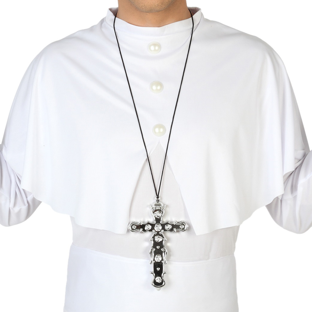 Collar Crucifijo Plateado 16 cm