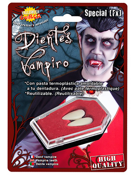 Colmillos Reutilizables con Termoplástica Vampiro