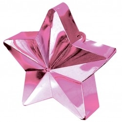 Contrapeso para globos estrella metalizada rosa pastel