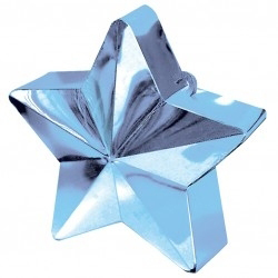 Contrapeso para globos estrella metalizada azul pastel