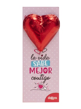 Corazón de Chocolate con Marcapáginas 25 gr