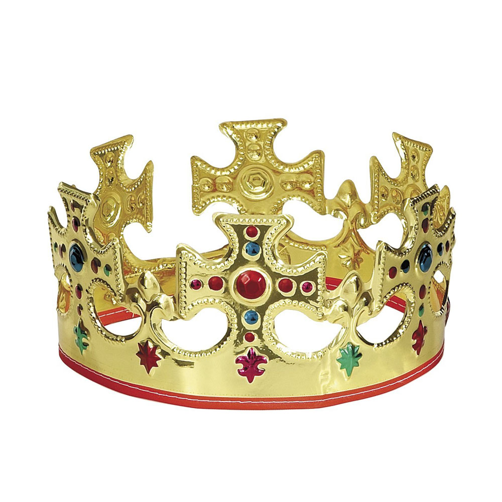 Eseres Corona dorada de rey para hombre, disfraz de adulto, corona de  graduación para cumpleaños
