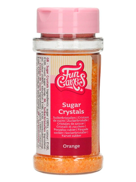 Cristales de azúcar naranjas