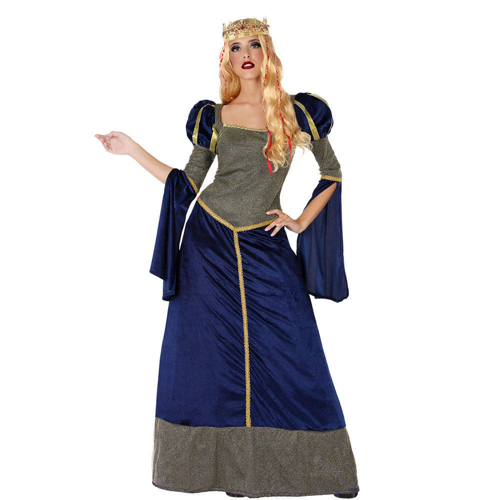 Disfraz Dama Medieval Azul Adulto