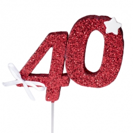 Decoración 40 Cumpleaños Roja