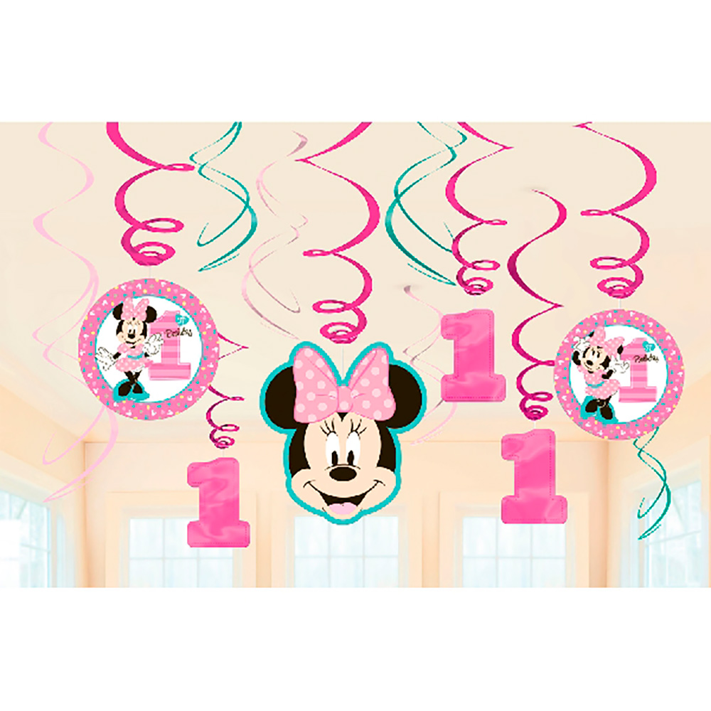 Decoracion Minnie mouse rosa 1 año