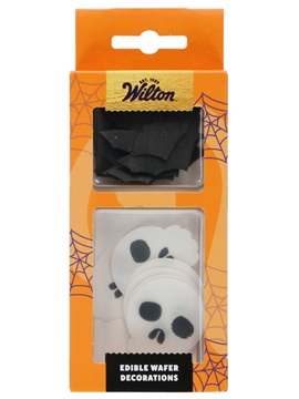 Decoraciones comestibles Halloween Wilton murciélagos y calaveras