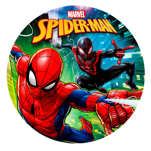 Disco de azúcar Spiderman 20cm