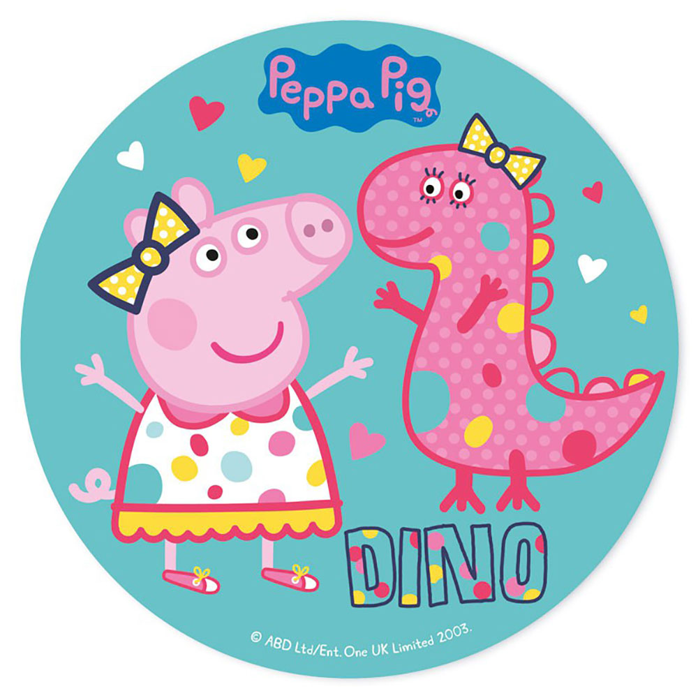 Disco de Azúcar Peppa y Dino