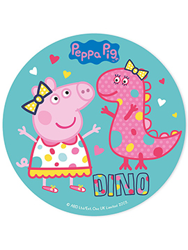 Disco de Azúcar Peppa y Dino