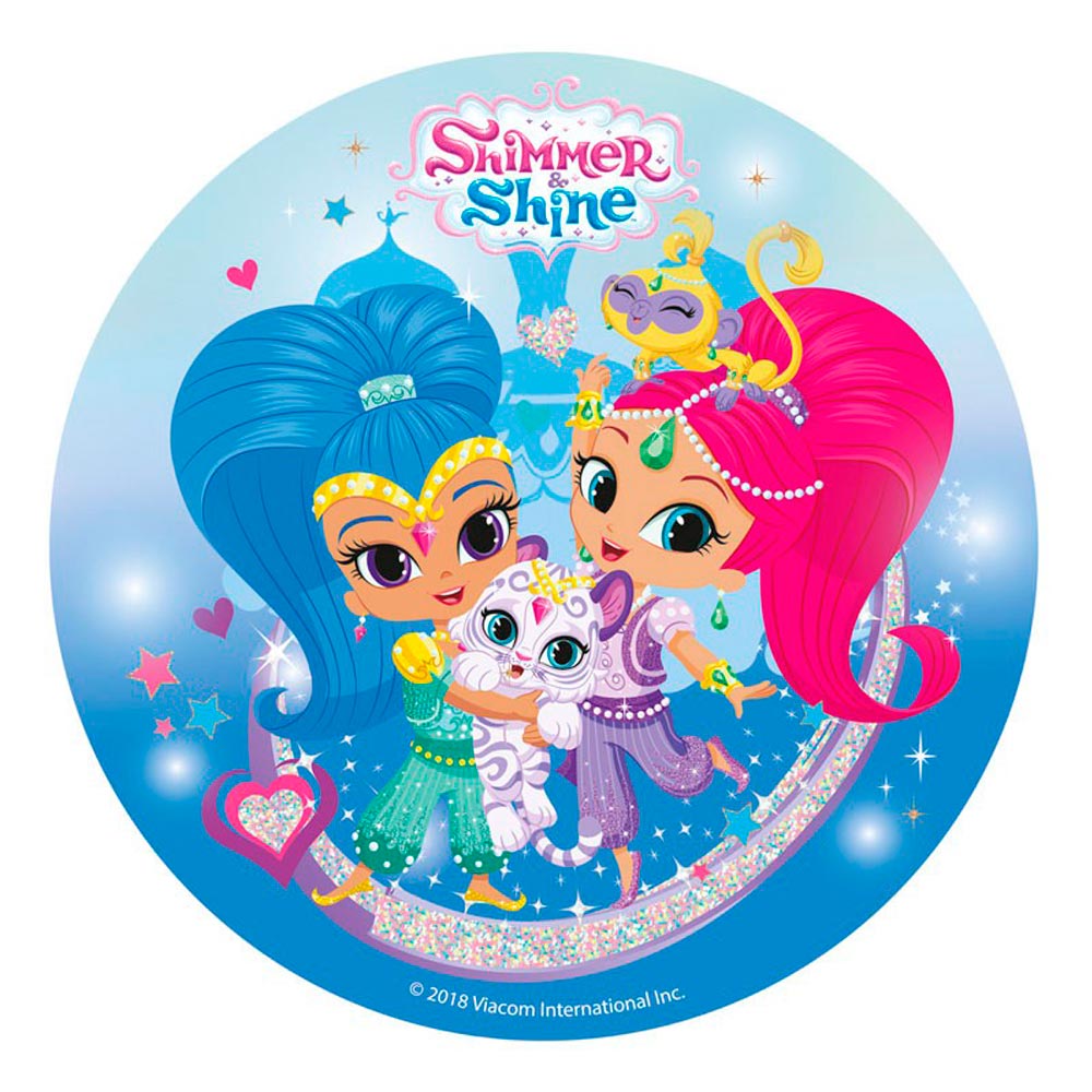 Disco de Azúcar Shimmer and Shine 20 cm