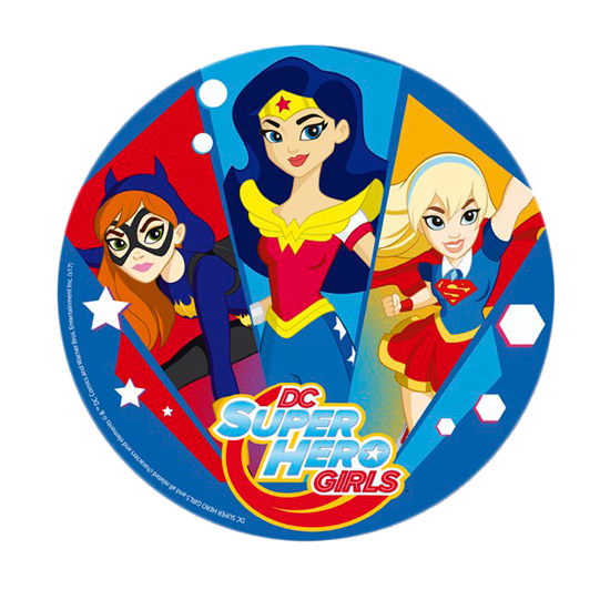 Disco de Azúcar Super Hero Girls 20 cm