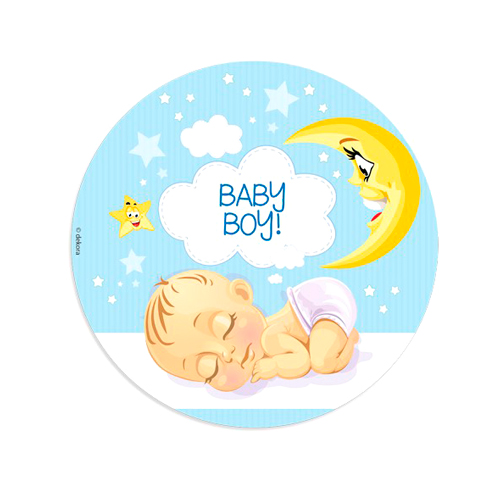 Disco de Oblea Baby Boy Modelo B 20 cm