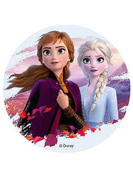 Disco de Oblea Frozen 2 Elsa y Anna 20 cm