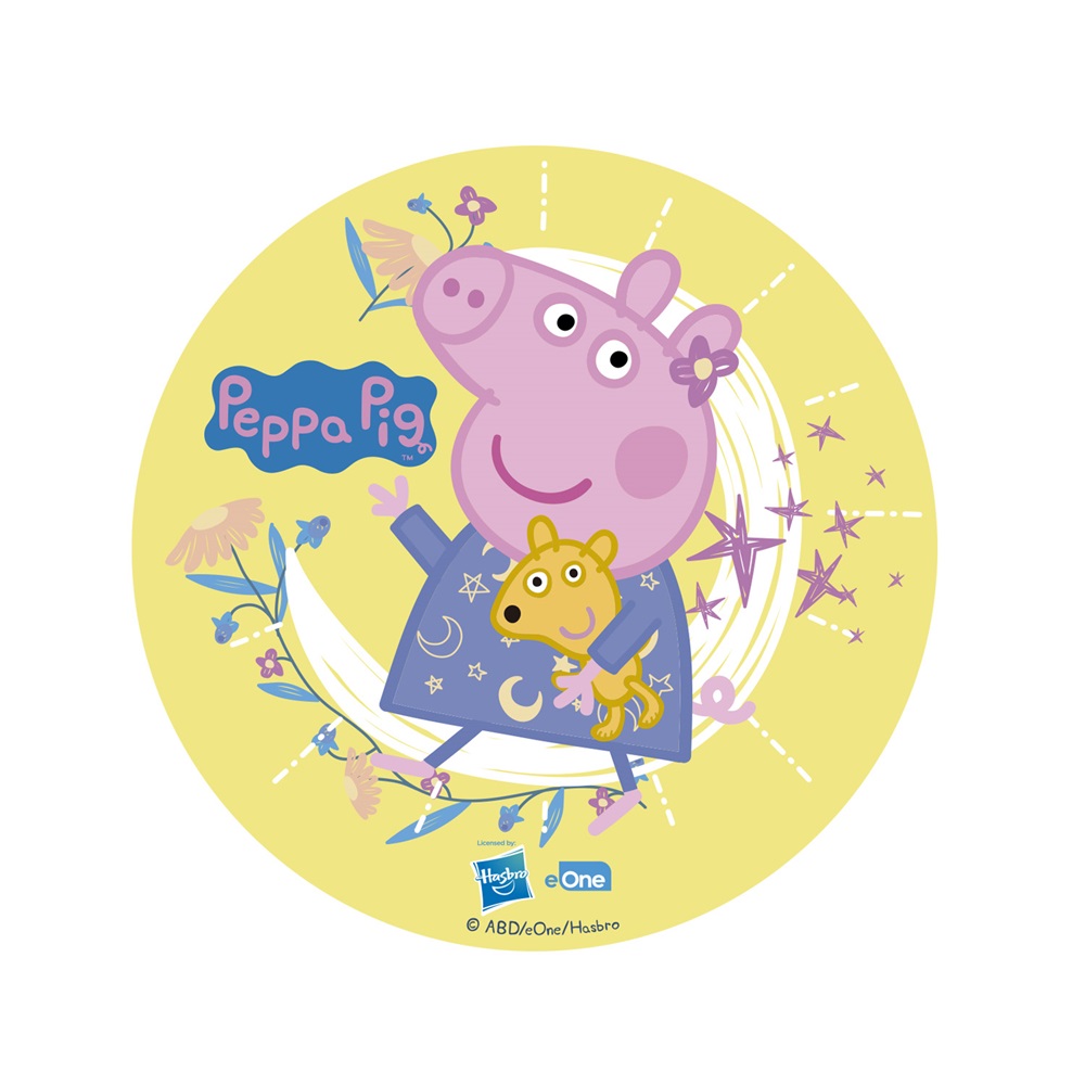 Pegatina fiesta de Peppa Pig en Azul