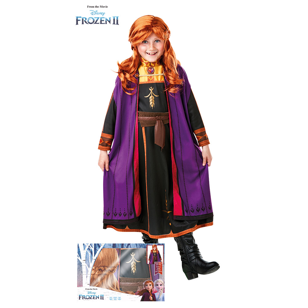 Disfraz Anna con Peluca Frozen 2 Infantil