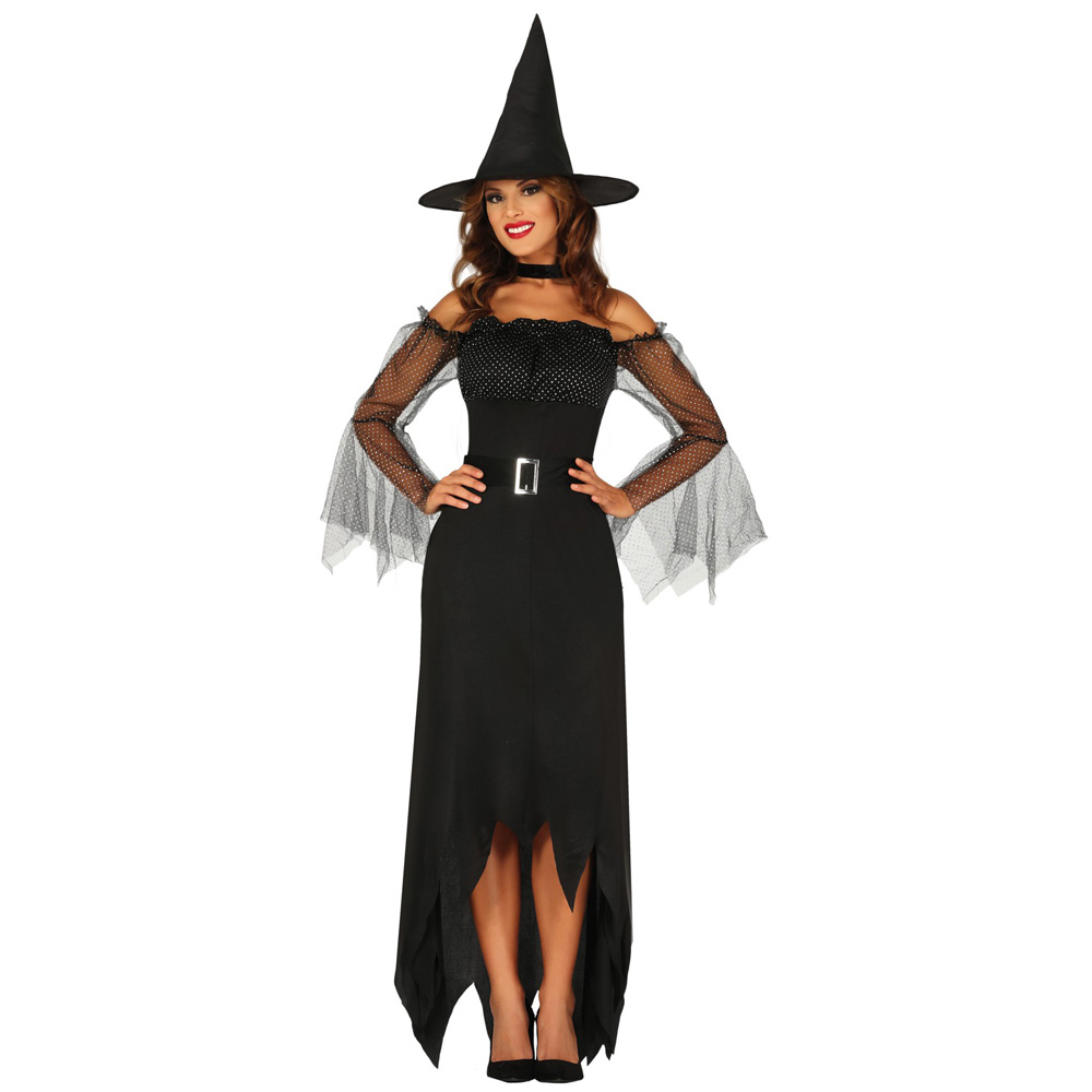 datos choque ANTES DE CRISTO. ▷ Disfraz Bruja Vestido Negro Adulta - ⭐️ Miles de Fiestas ⭐️