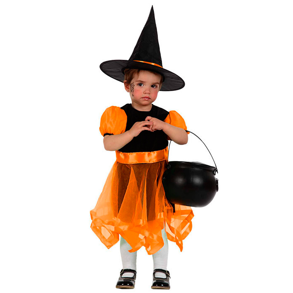 Disfraz Brujita Naranja Bebé Halloween