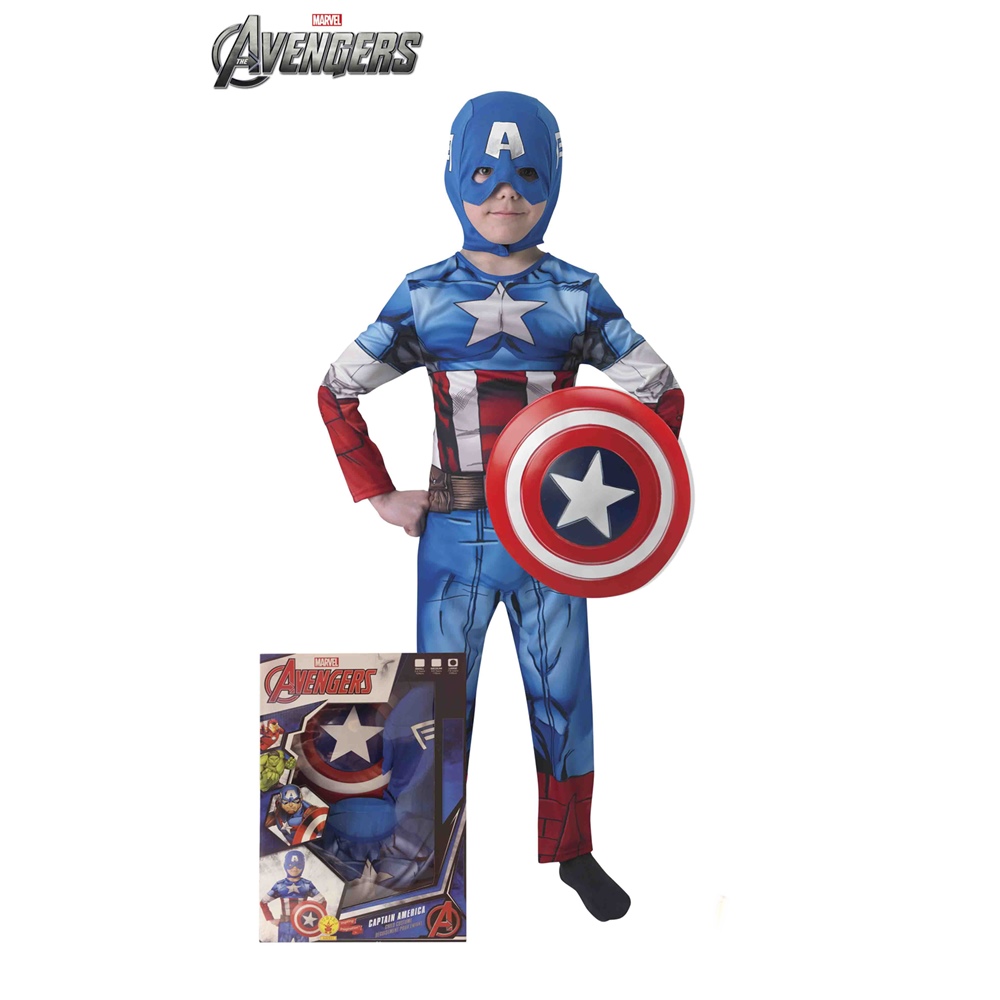 Disfraz Capitán América con Escudo Infantil