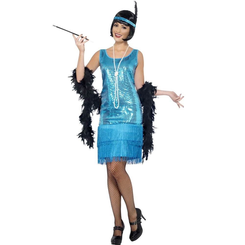 Con rapidez emocionante Turbina Disfraz Charleston Azul Mujer - Comprar Online {Miles de Fiestas}