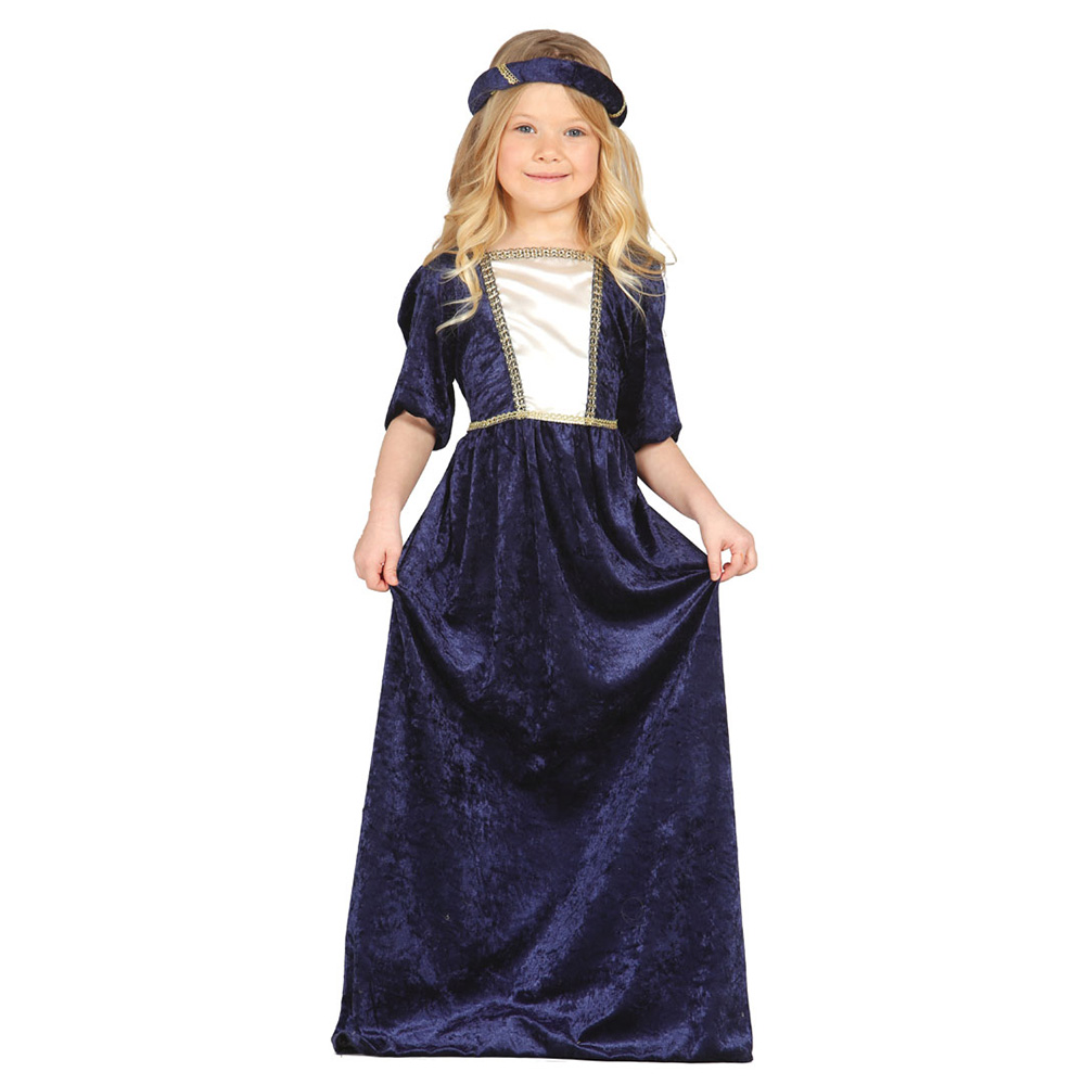 Disfraz Dama Medieval Azul Infantil