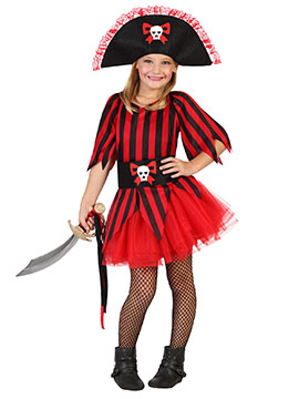 Disfraz Pirata Roja Infantil