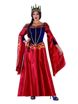 Disfraz Reina Medieval Roja Adulto