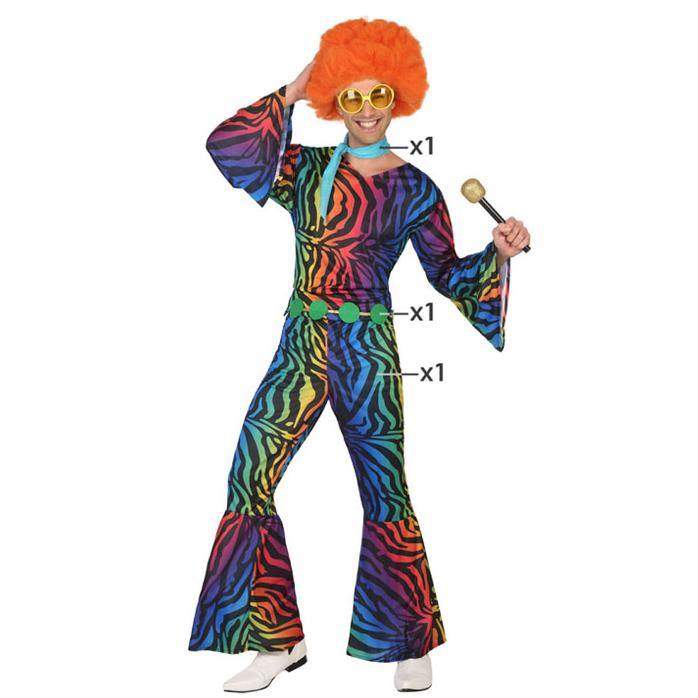 Disfraz Disco Multicolor Hombre