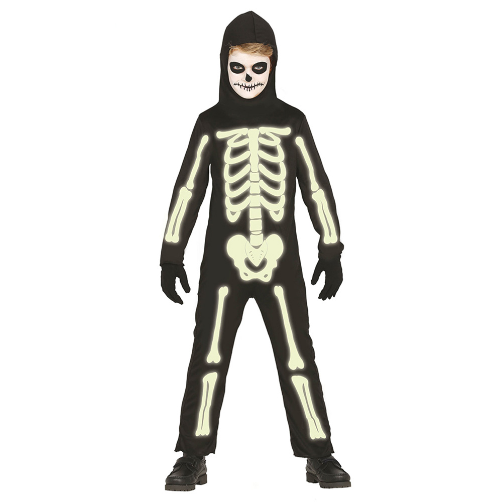 Disfraz Infantil - Esqueleto Brilla en la Oscuridad 8-10 años, Halloween Disfraz  Niño