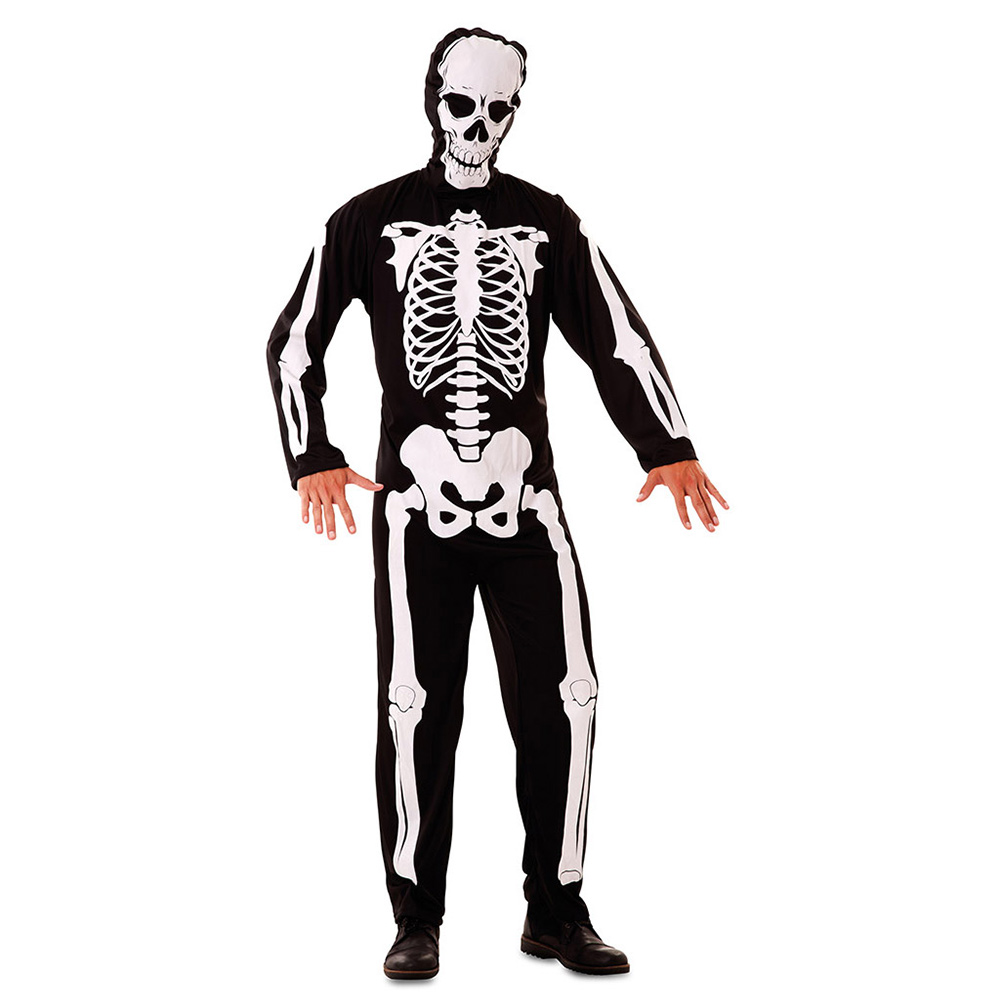 Fuerza dolor de muelas docena Disfraz Esqueleto Halloween Adulto 】- ⭐Miles de Fiestas⭐ - 24 H ✓